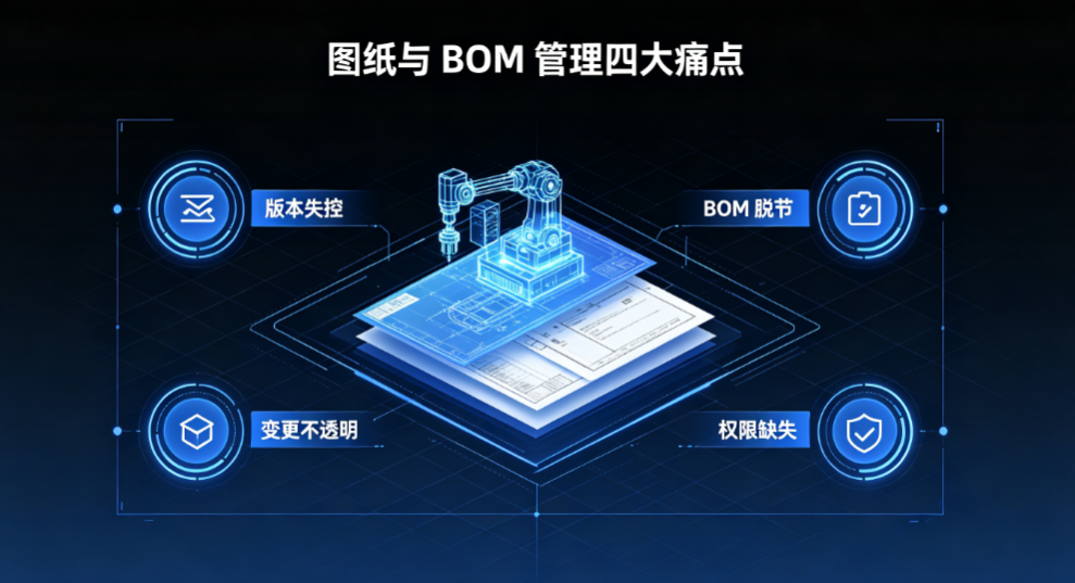 中小机械装备企业图纸与BOM管理的四个高频痛点 中小机械装备企业图纸与BOM管理的四个高频痛点